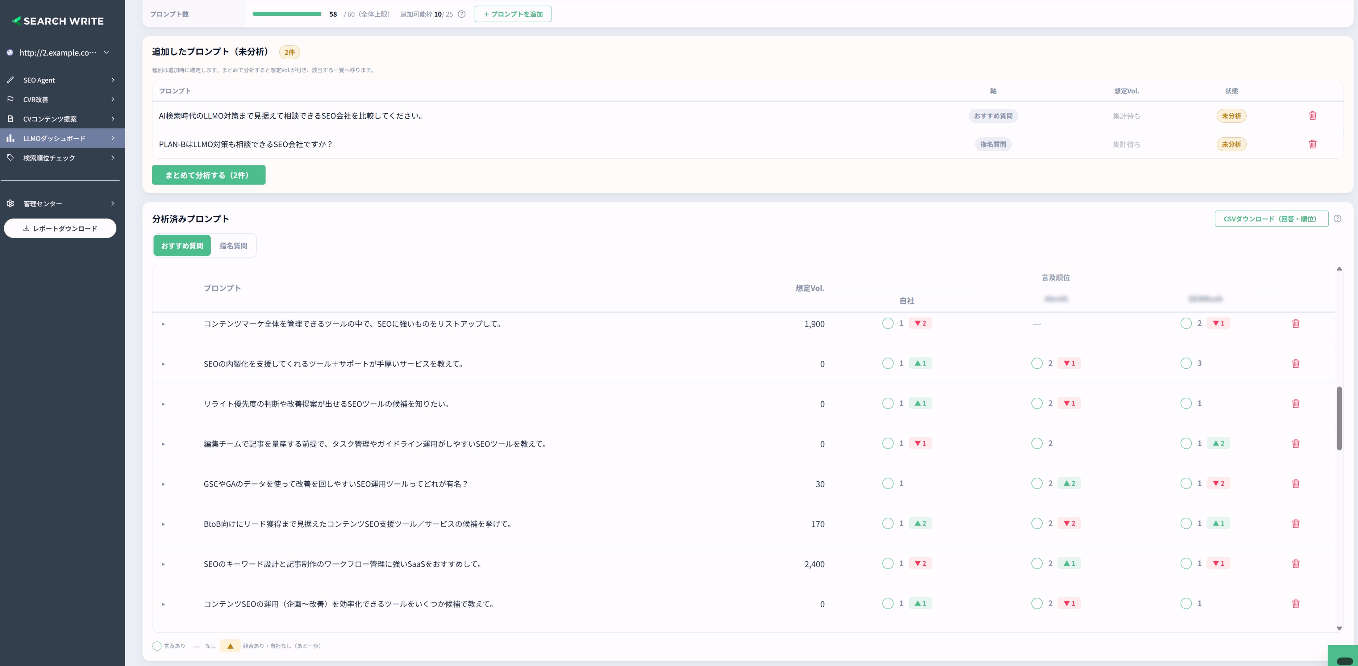 分析結果画面_SEARCH WRITE